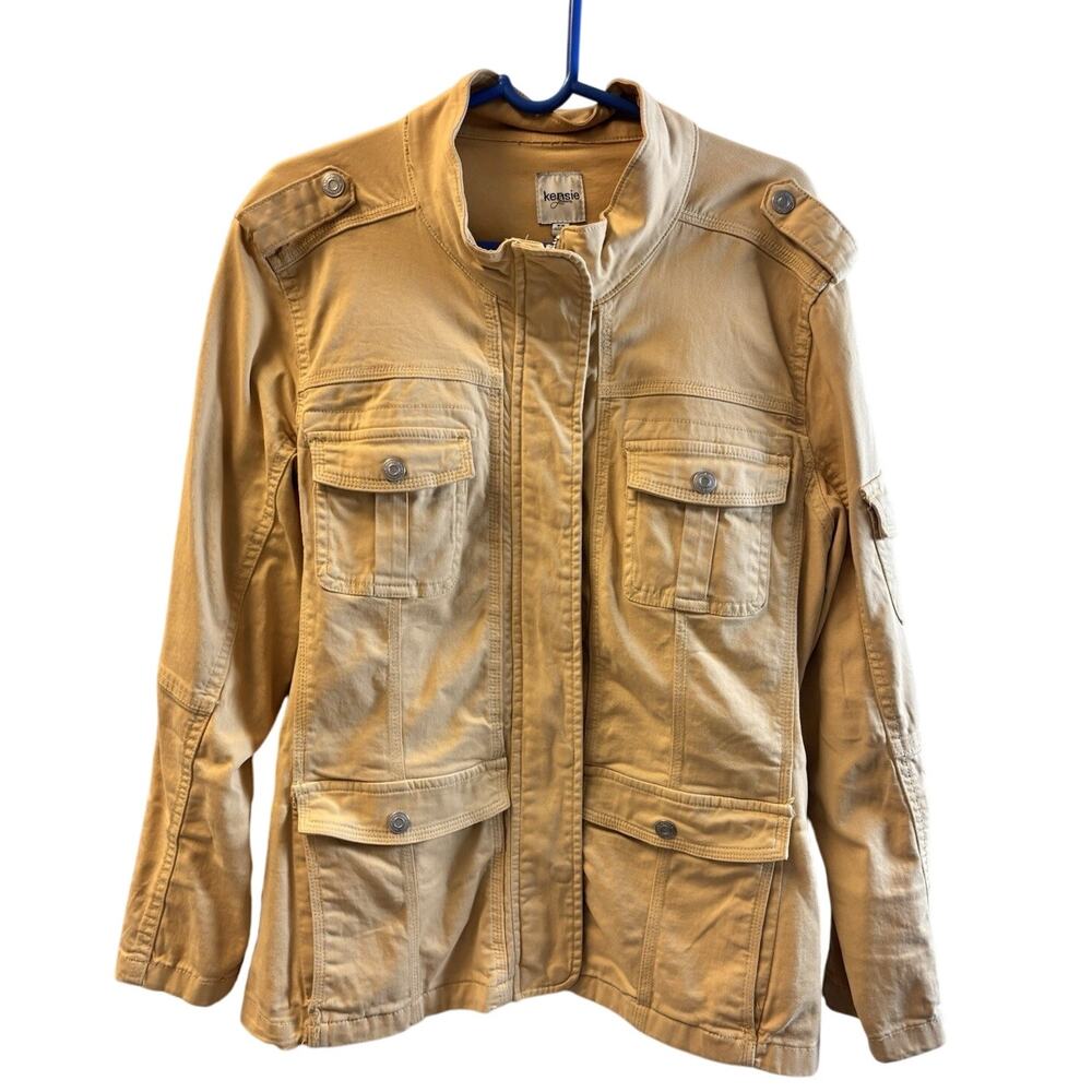 Kensie Jeans Utility Jacket - Butter Yellow Size 2X